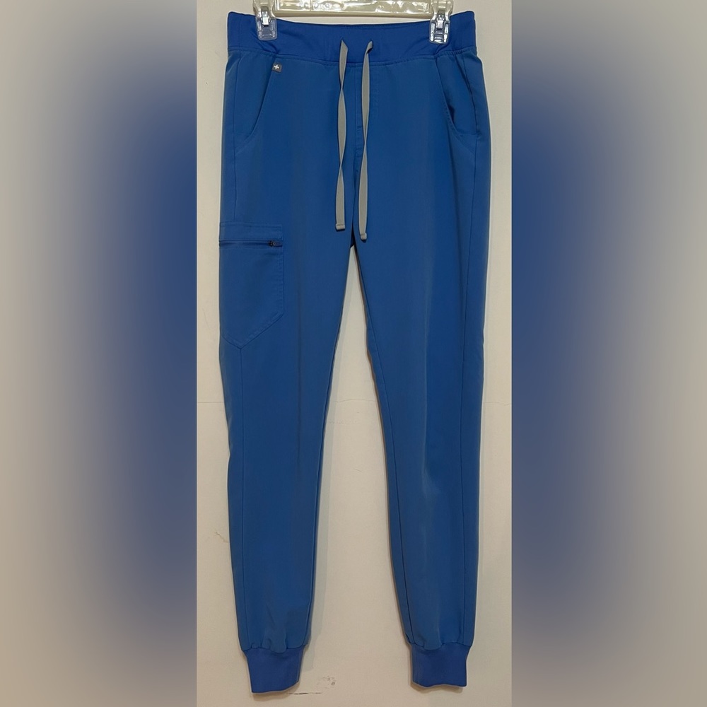 COPY - Figs Zamora jogger scrub pants. Ceil blue. Size small tall